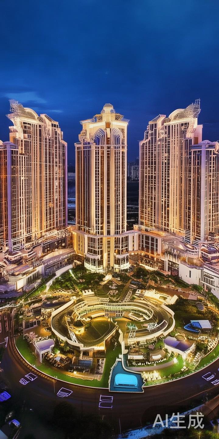 澳门银河位于澳门氹仔区，是由银河集团打造的旗舰级综