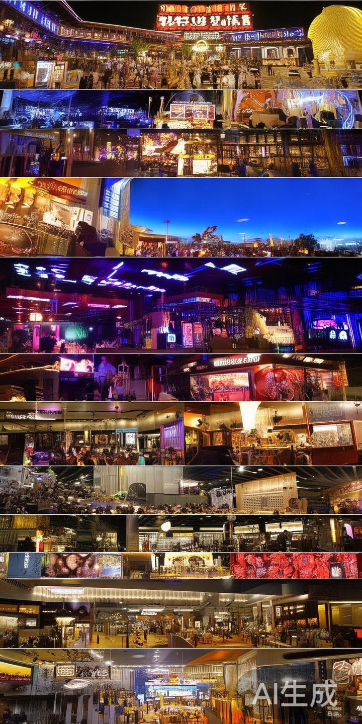 澳门金沙城内的主要娱乐场所包括赌场、夜总会、餐厅和